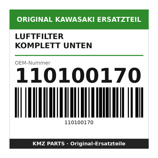 Kawasaki Luftfilter komplett unten 110100170