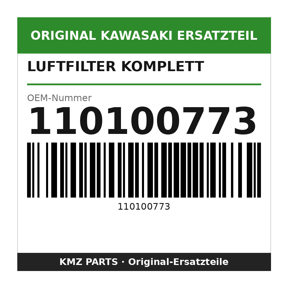 Kawasaki Luftfilter komplett 110100773
