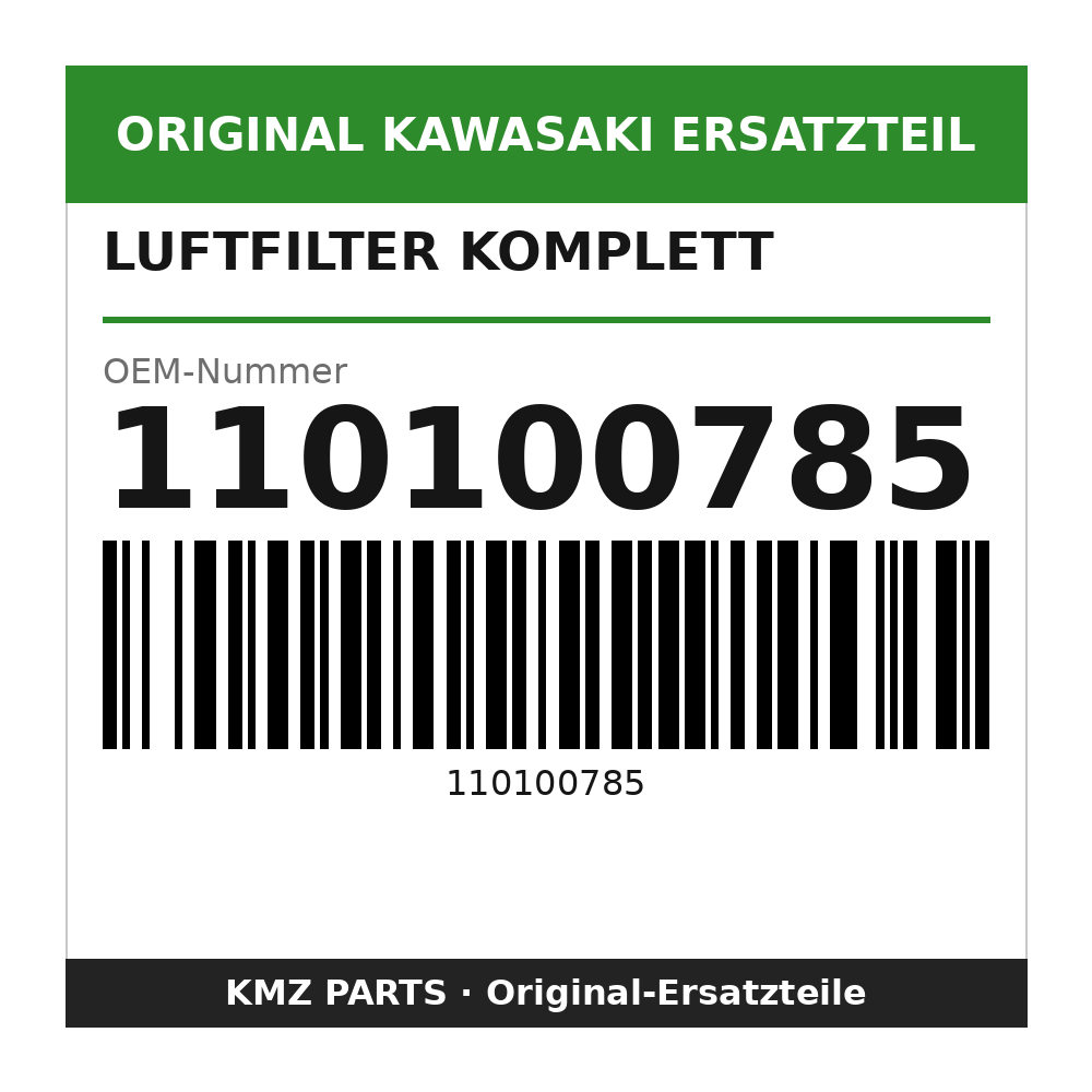 Kawasaki Luftfilter komplett 110100785