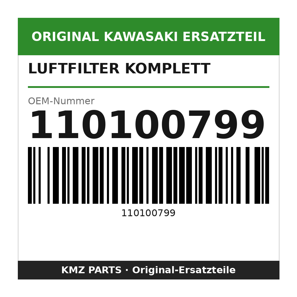 Kawasaki Luftfilter komplett 110100799