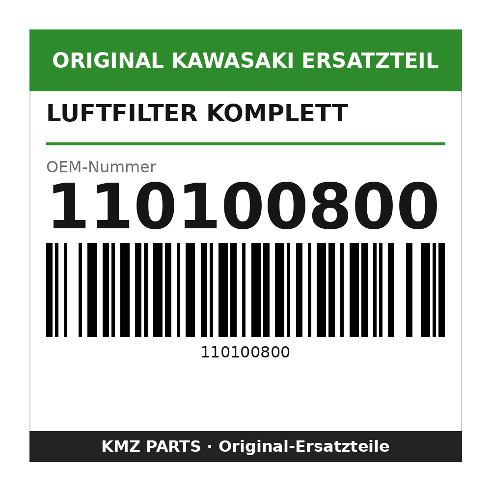 Kawasaki Luftfilter komplett 110100800