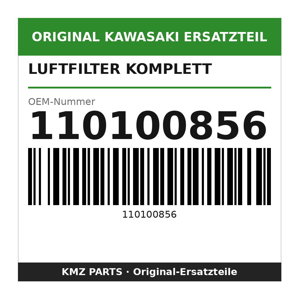 Kawasaki Luftfilter komplett 110100856
