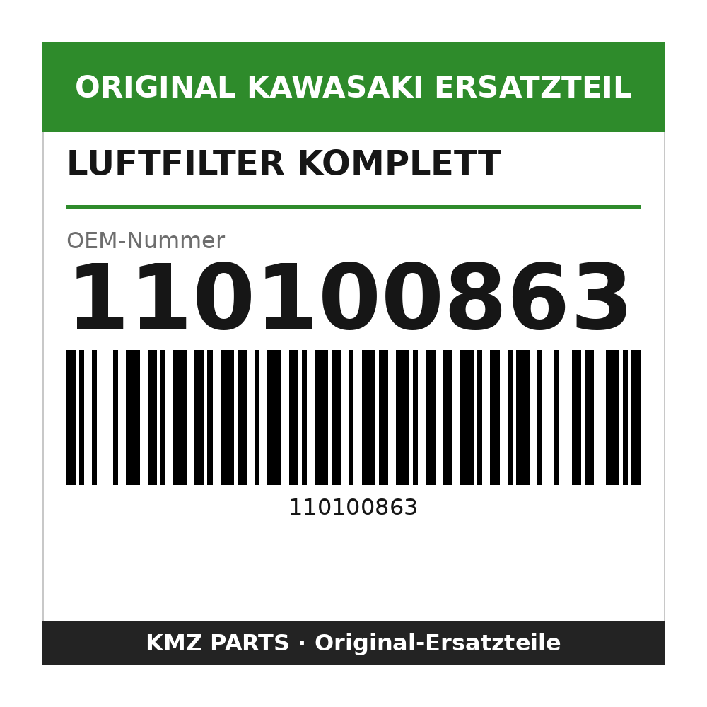Kawasaki Luftfilter komplett 110100863