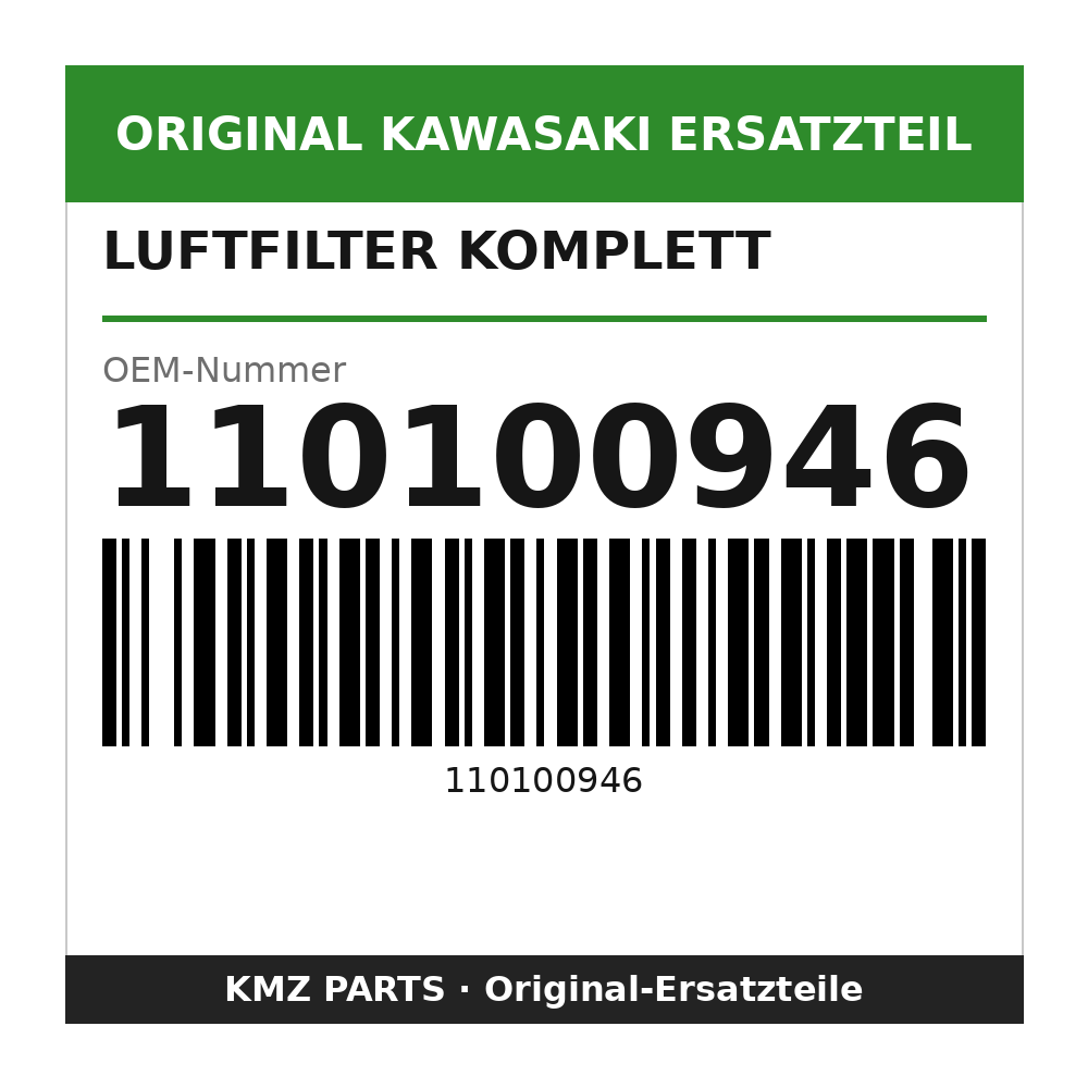 Kawasaki Luftfilter komplett 110100946