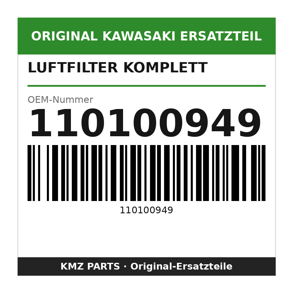 Kawasaki Luftfilter komplett 110100949