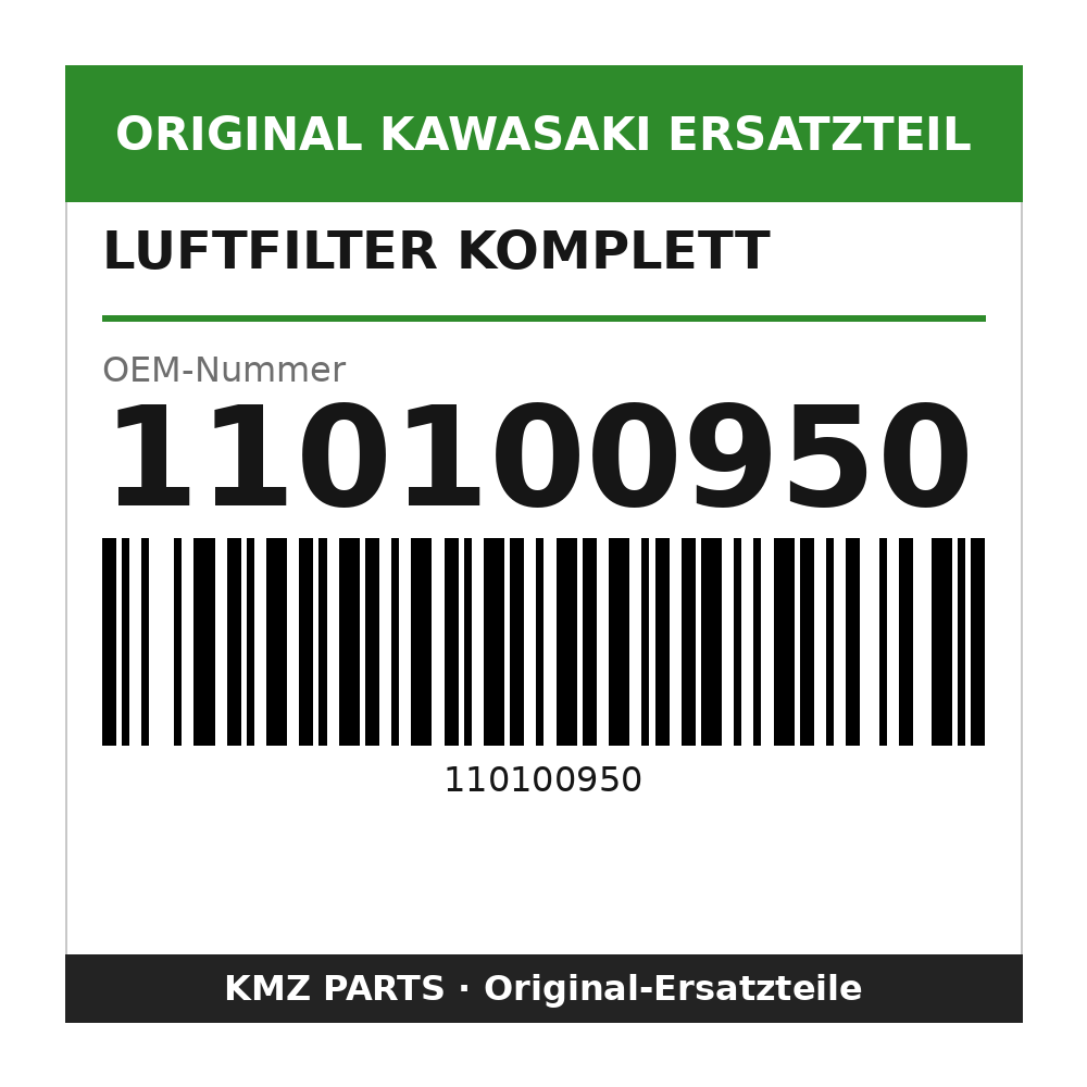 Kawasaki Luftfilter komplett 110100950