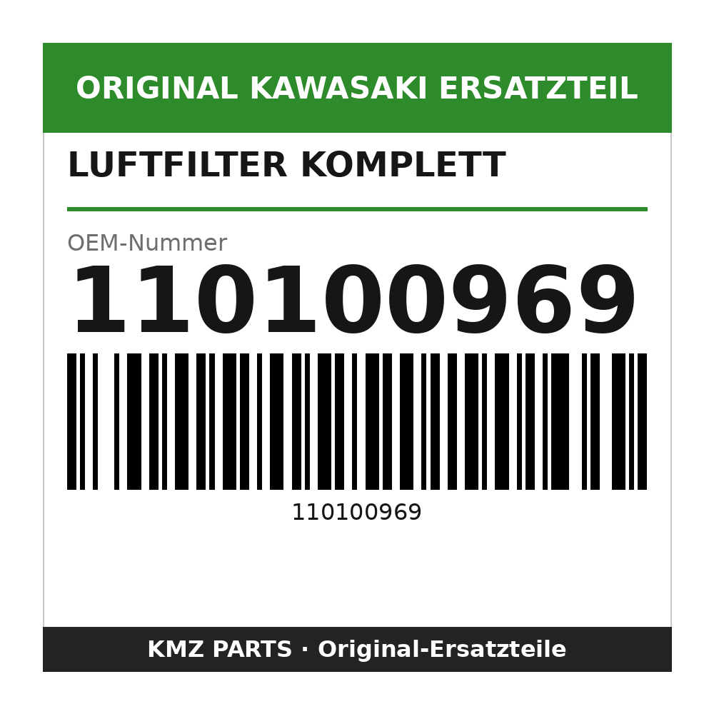 Kawasaki Luftfilter komplett 110100969