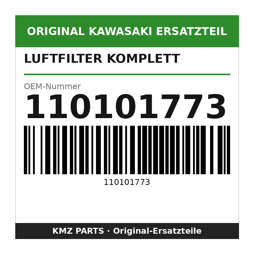 Kawasaki Luftfilter komplett 110101773