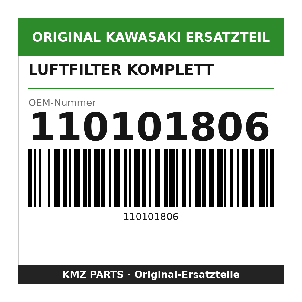 Kawasaki Luftfilter komplett 110101806