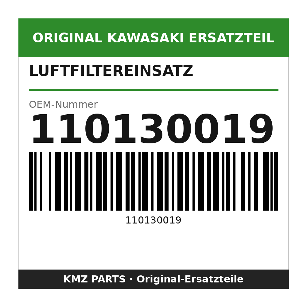 Kawasaki Luftfiltereinsatz 110130019