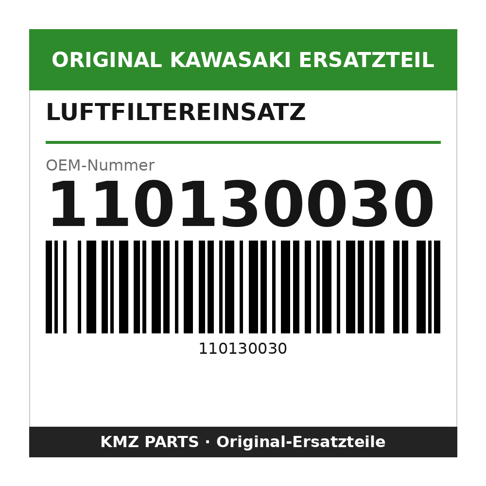 Kawasaki Luftfiltereinsatz 110130030