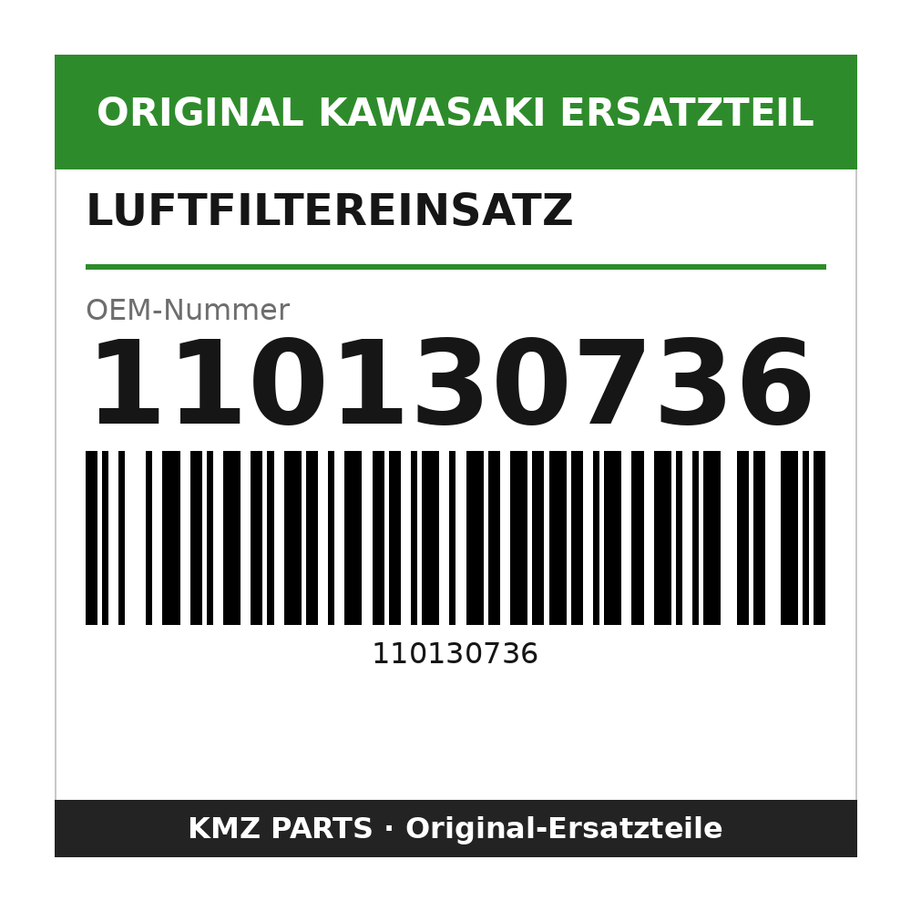 Kawasaki Luftfiltereinsatz 110130736