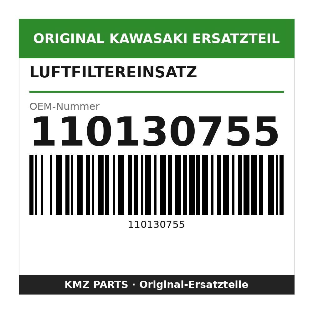 Kawasaki Luftfiltereinsatz 110130755