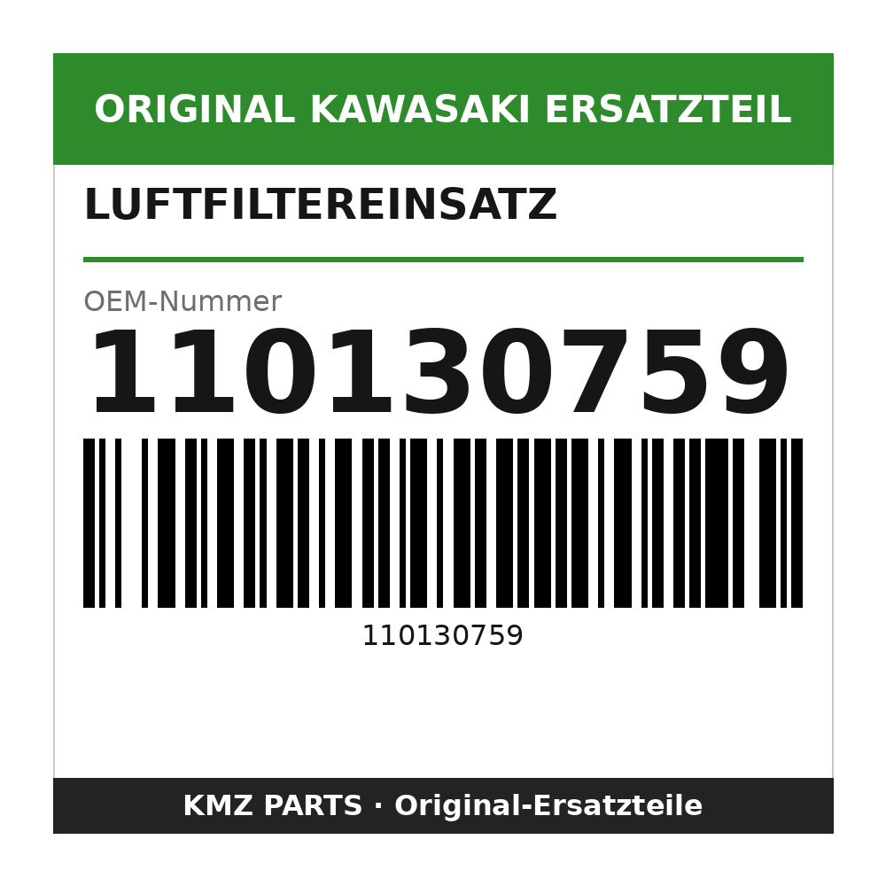 Kawasaki Luftfiltereinsatz 110130759