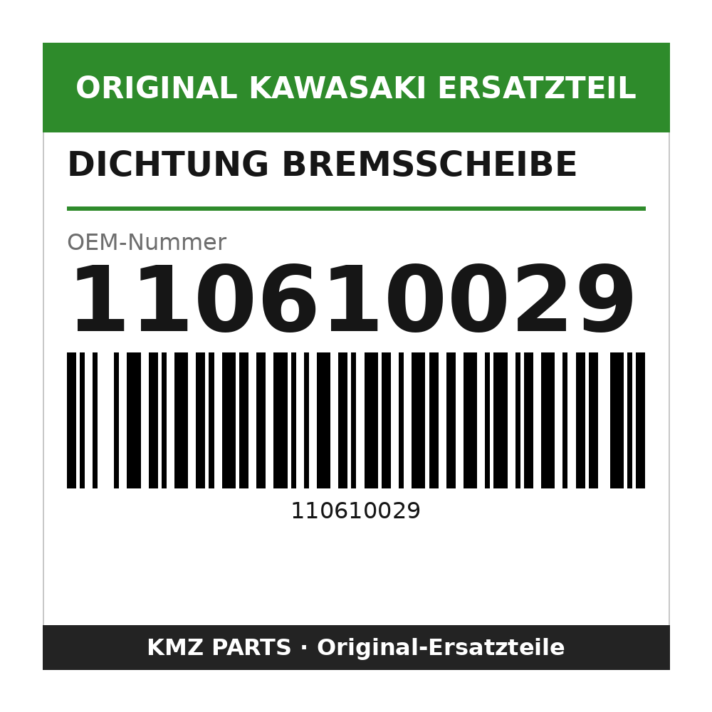 Kawasaki Dichtung Bremsscheibe 110610029