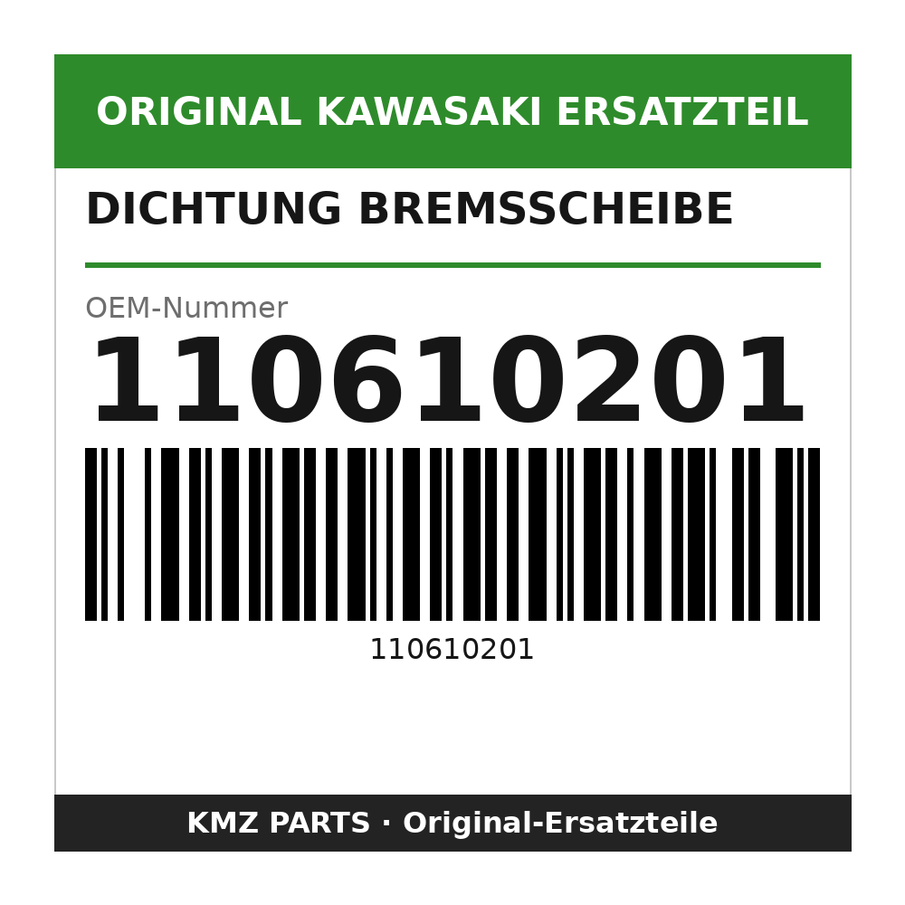 Kawasaki Dichtung Bremsscheibe 110610201