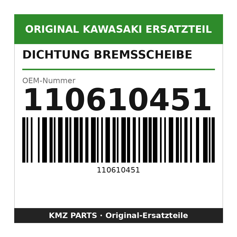 Kawasaki Dichtung Bremsscheibe 110610451