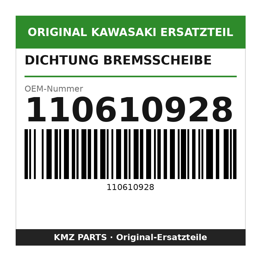 Kawasaki Dichtung Bremsscheibe 110610928