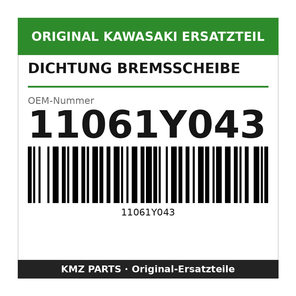 Kawasaki Dichtung Bremsscheibe 11061Y043