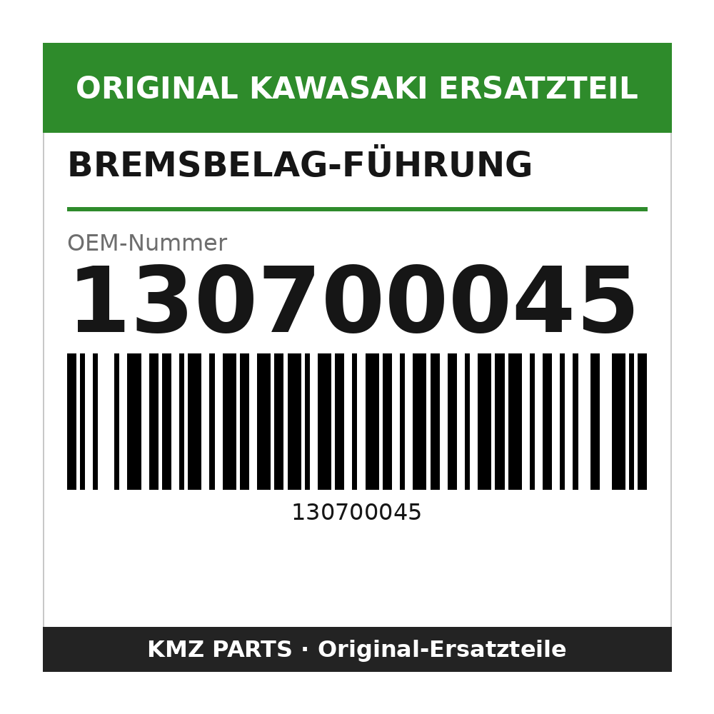 Kawasaki Bremsbelag-Führung 130700045