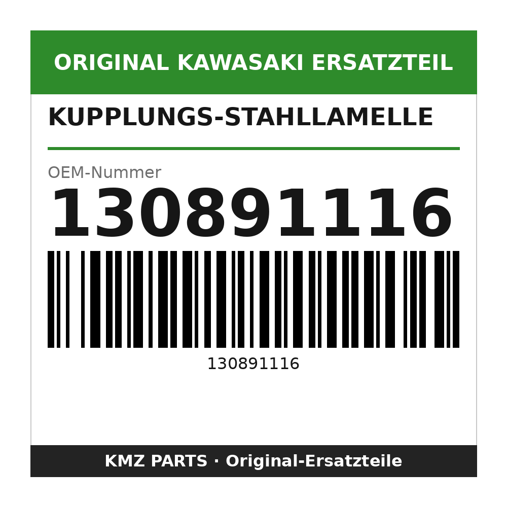 Kawasaki Kupplungs-Stahllamelle 2,0 mm 130891116