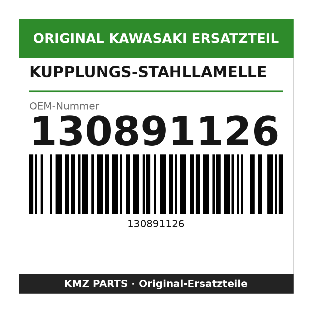 Kawasaki Kupplungs-Stahllamelle 1,4 mm 130891126