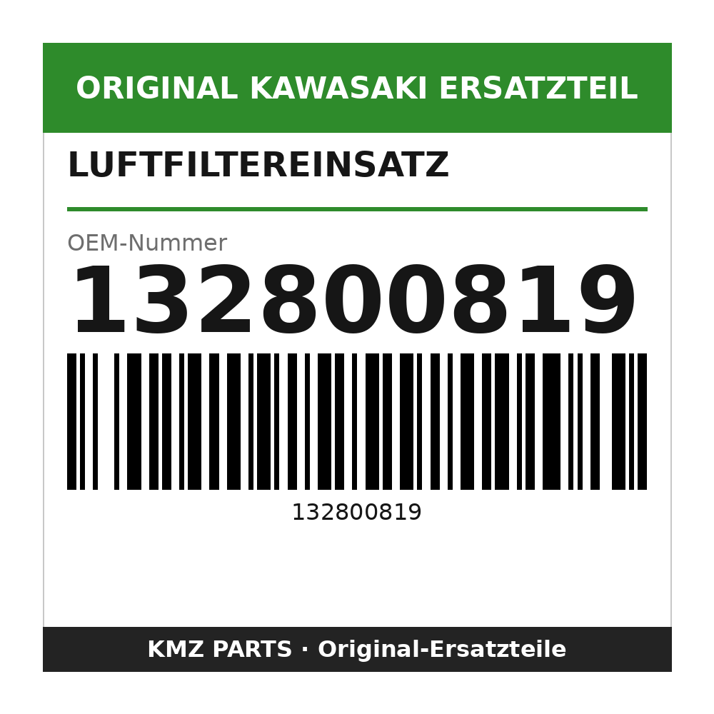 Kawasaki Luftfiltereinsatz 132800819