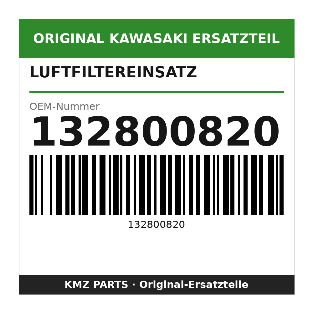 Kawasaki Luftfiltereinsatz 132800820