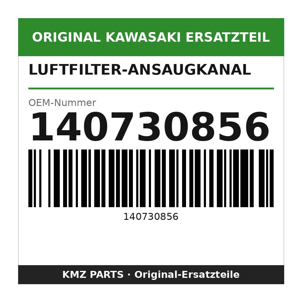 Kawasaki Luftfilter-Ansaugkanal 140730856