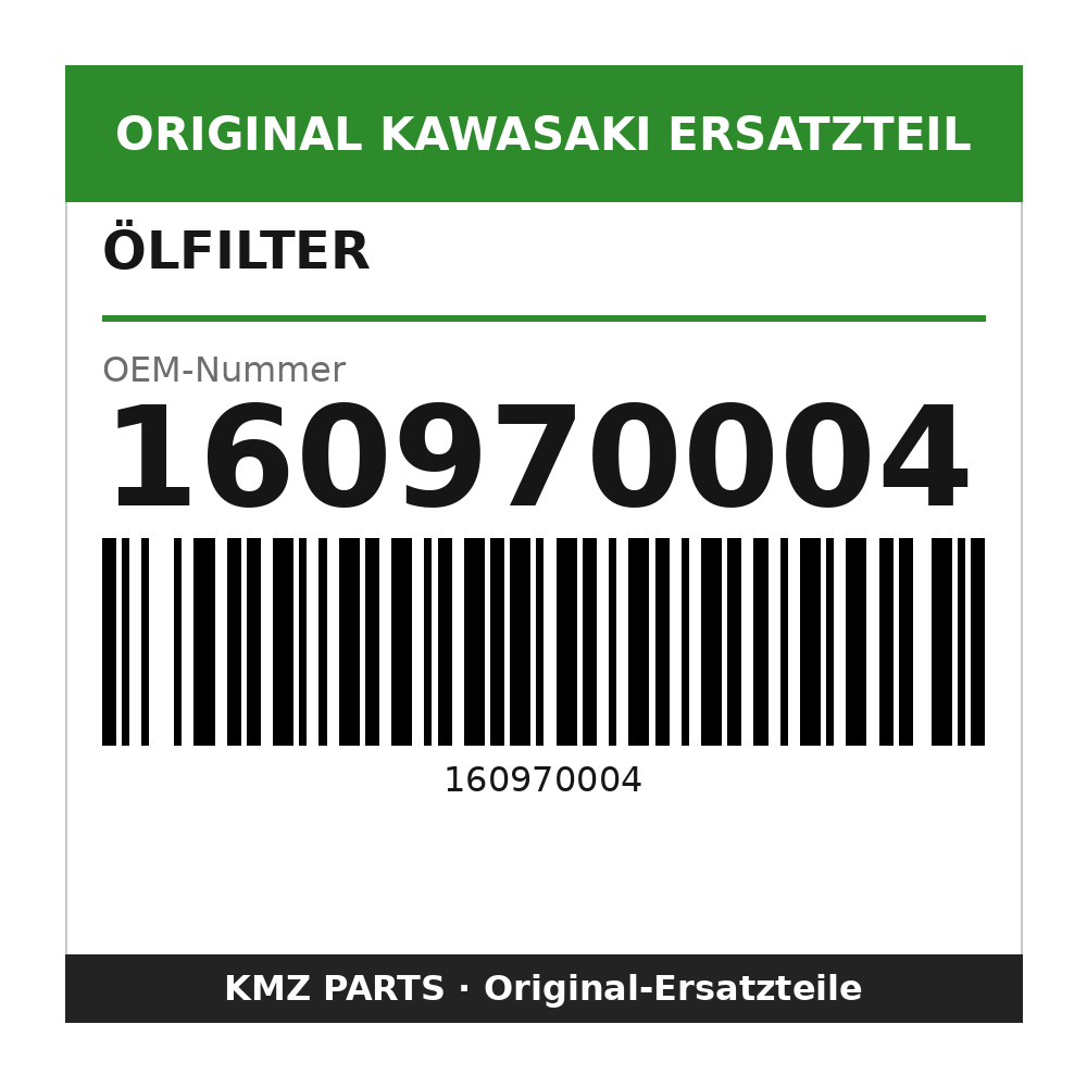 Kawasaki Ölfilter 160970004