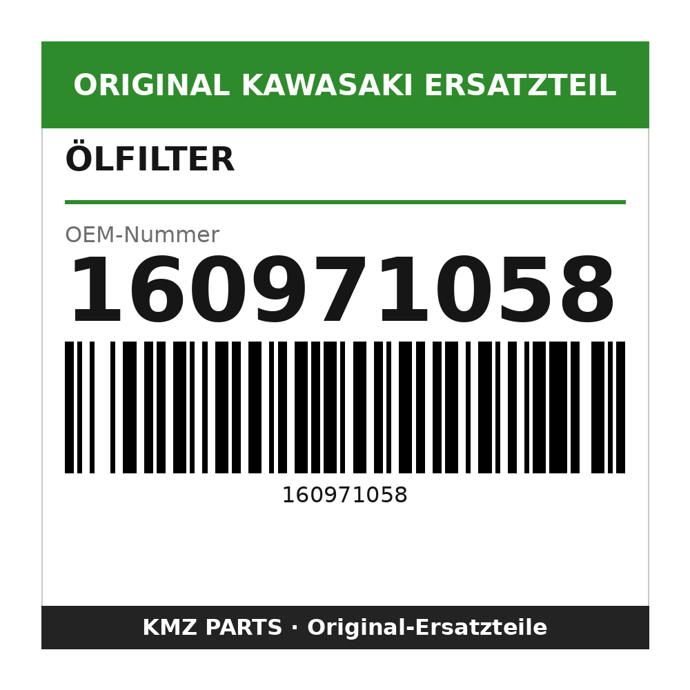Kawasaki Ölfilter 160971058