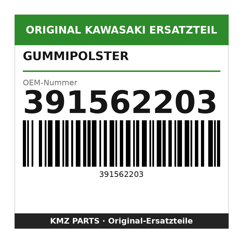Kawasaki Gummipolster 391562203