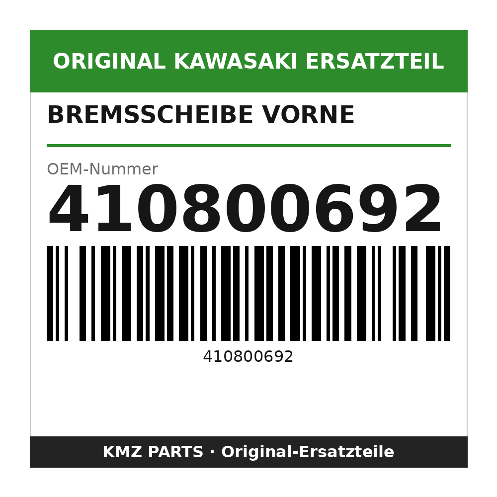 Kawasaki Bremsscheibe vorne 270 mm, Wave 410800692