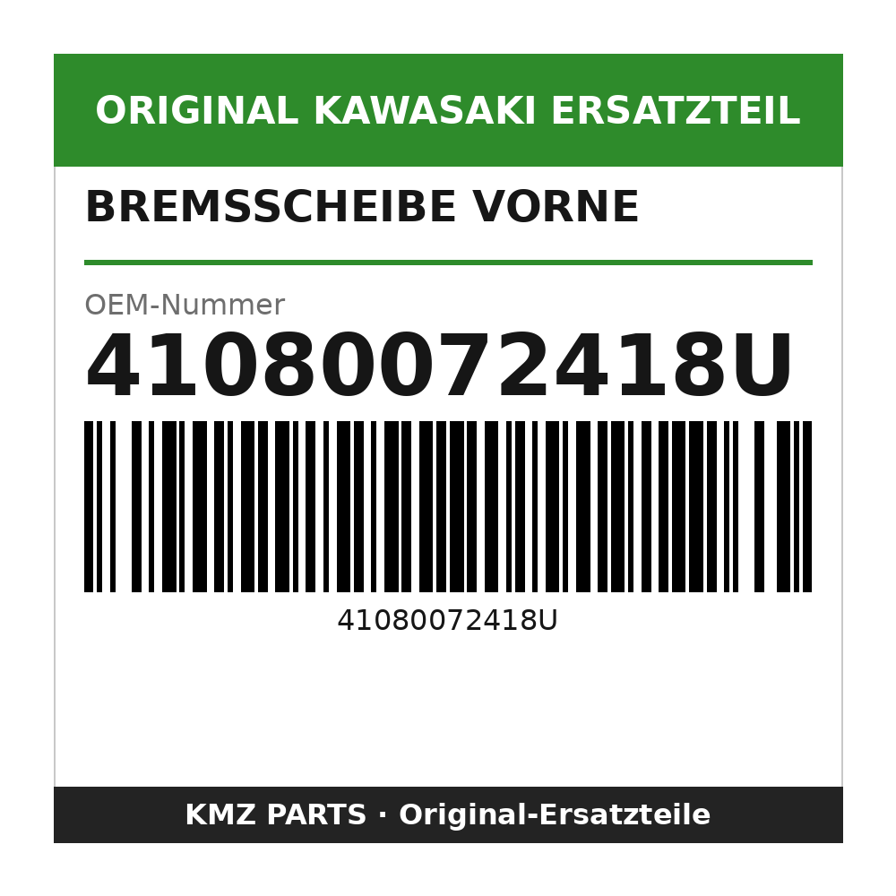 Kawasaki Bremsscheibe vorne 300 mm 41080072418U