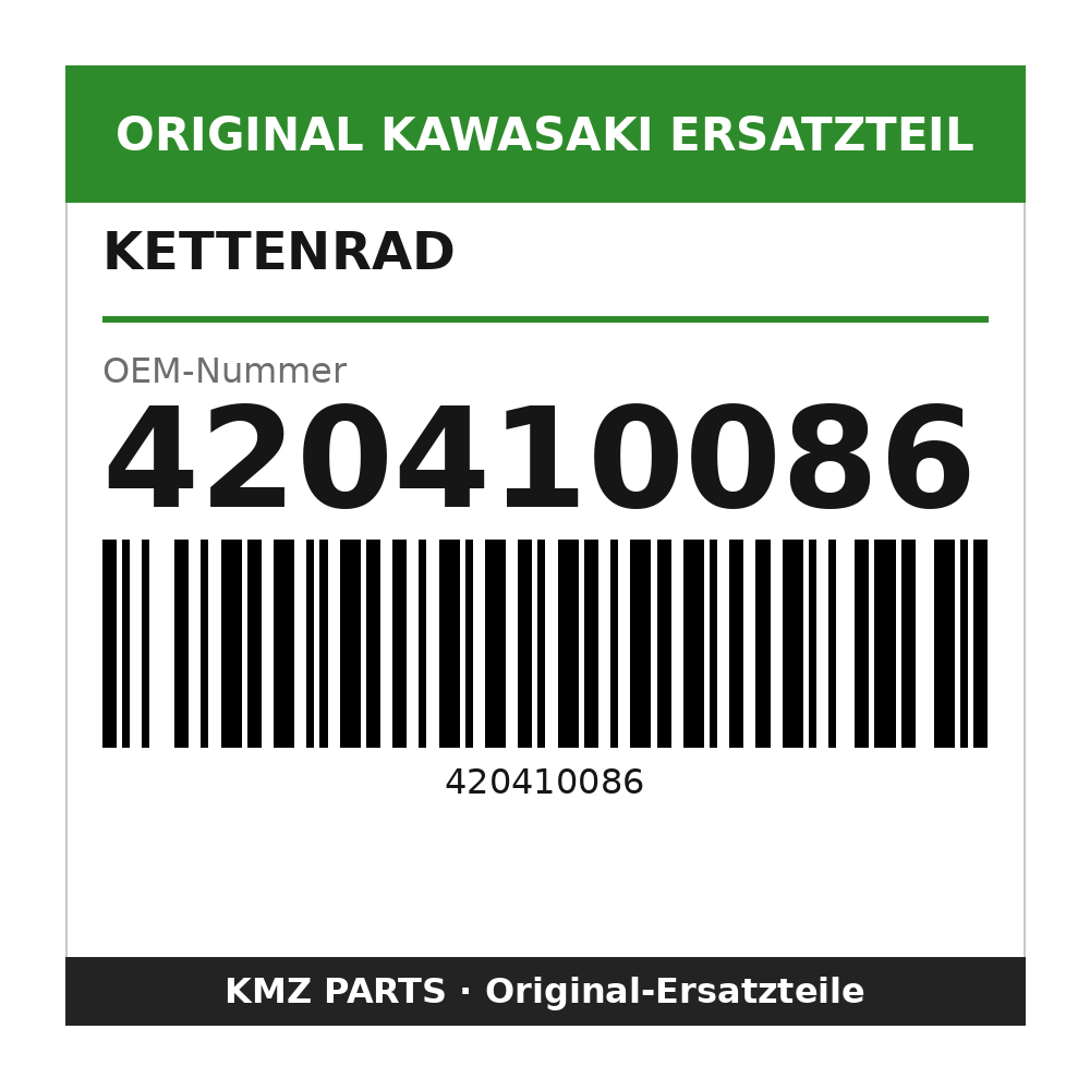 Kawasaki Kettenrad 43 Zähne 420410086