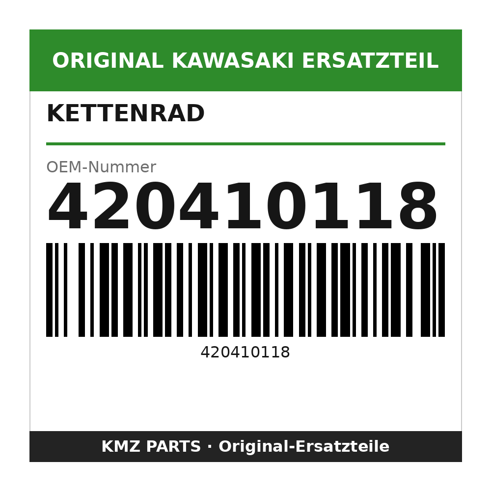 Kawasaki Kettenrad 42 Zähne 420410118