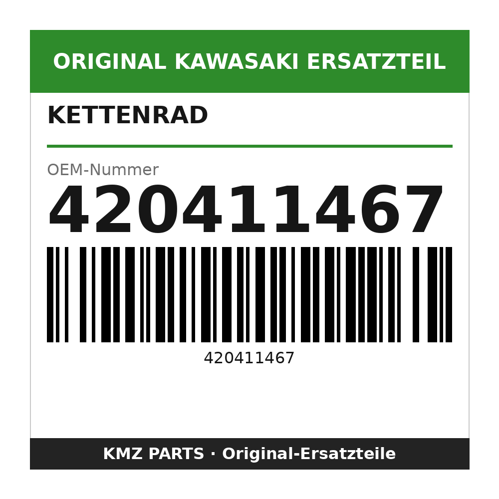 Kawasaki Kettenrad 43 Zähne 420411467