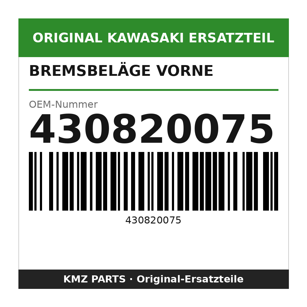 Kawasaki Bremsbeläge vorne 430820075