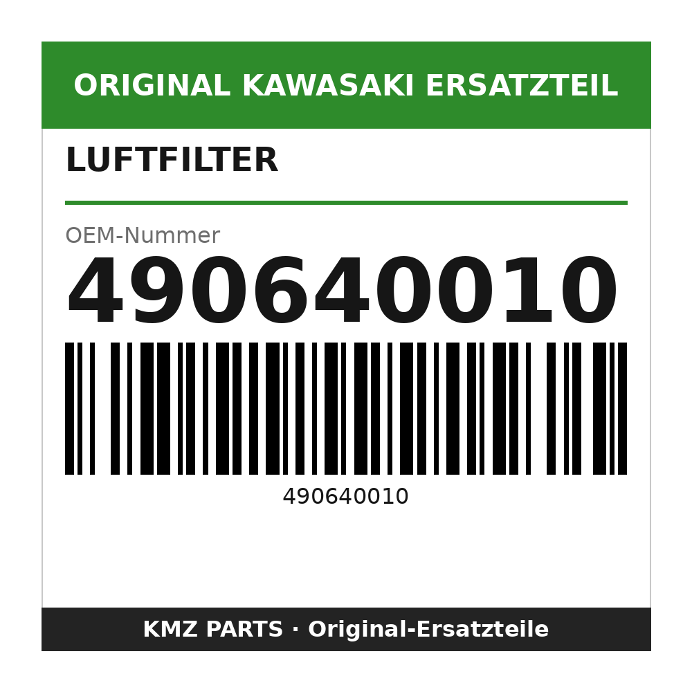 Kawasaki Luftfilter 490640010