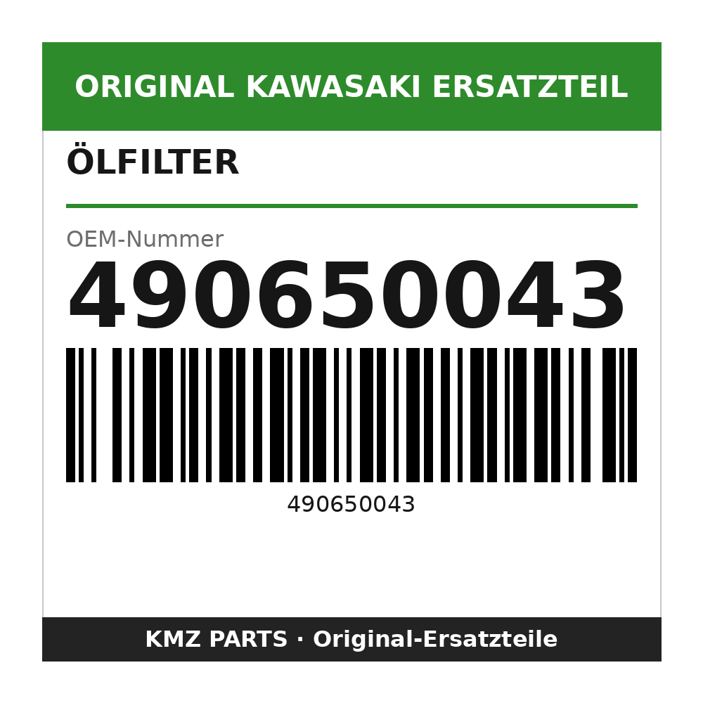 Kawasaki Ölfilter 490650043