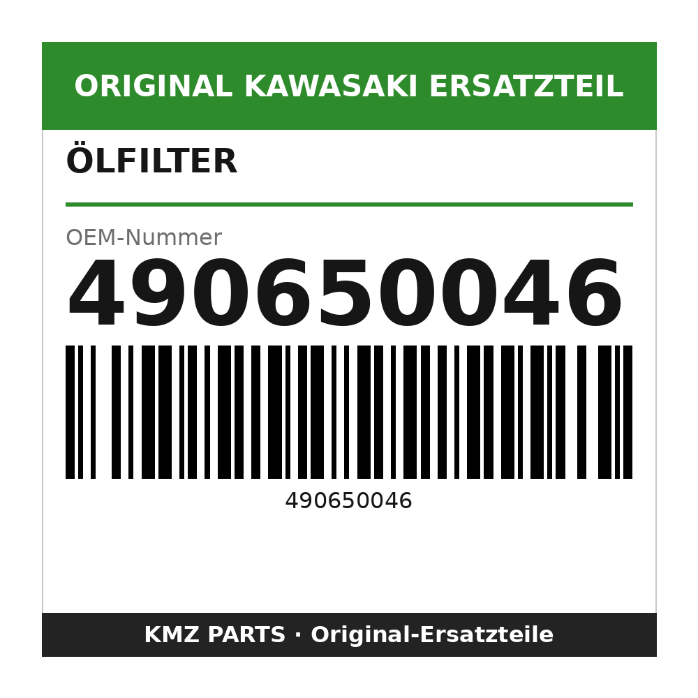 Kawasaki Ölfilter 490650046