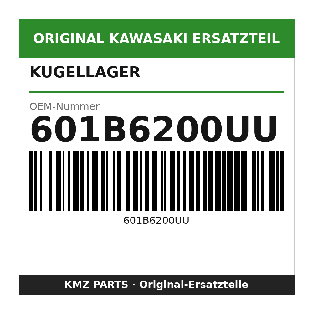 Kawasaki Kugellager 6200UUC3 601B6200UU