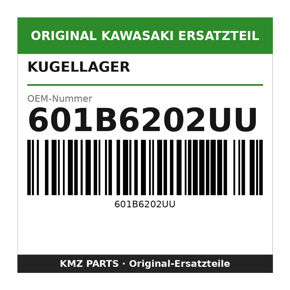 Kawasaki Kugellager 601B6202UU