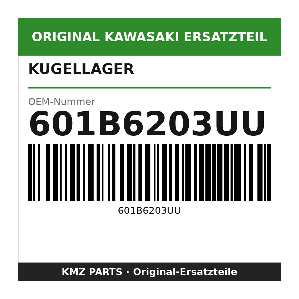 Kawasaki Kugellager 6203UUC3 601B6203UU
