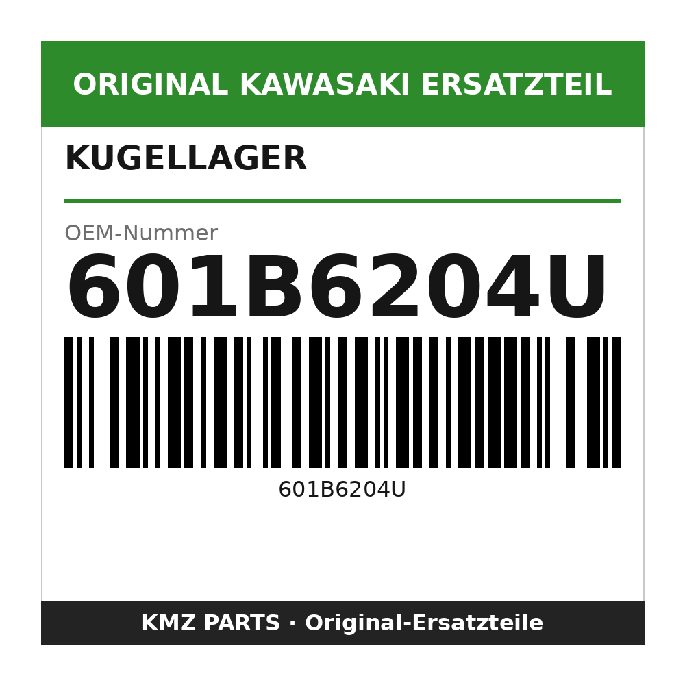 Kawasaki Kugellager 601B6204U