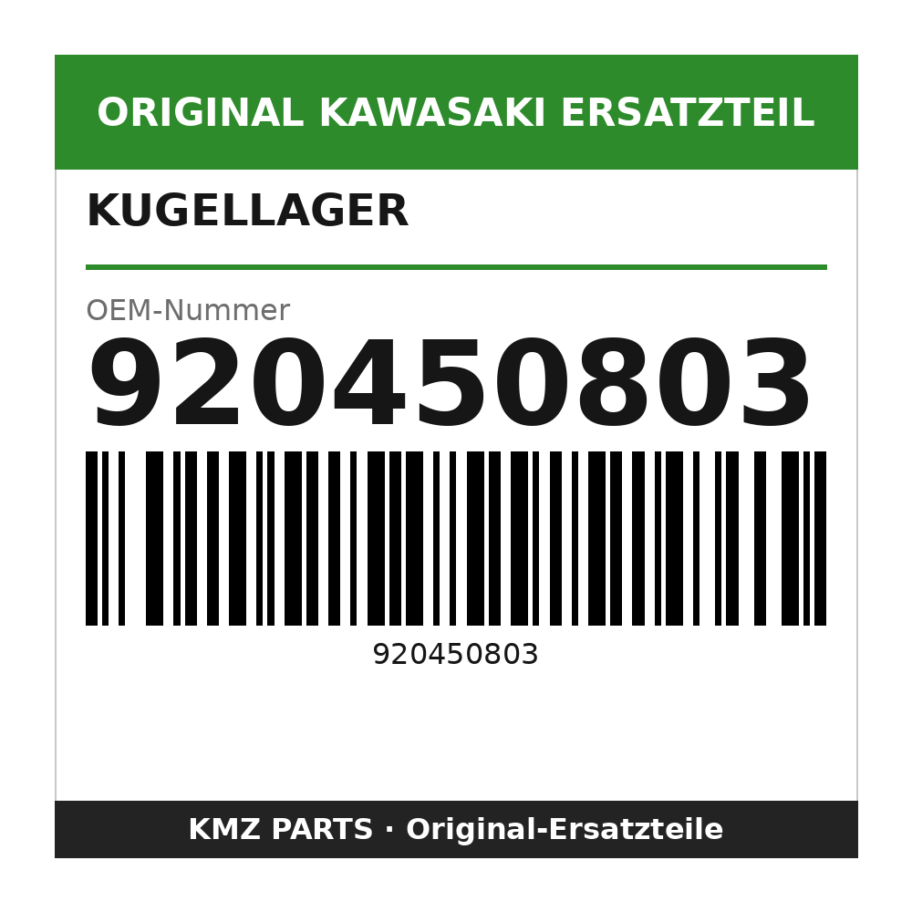 Kawasaki Kugellager 25X47X12 920450803