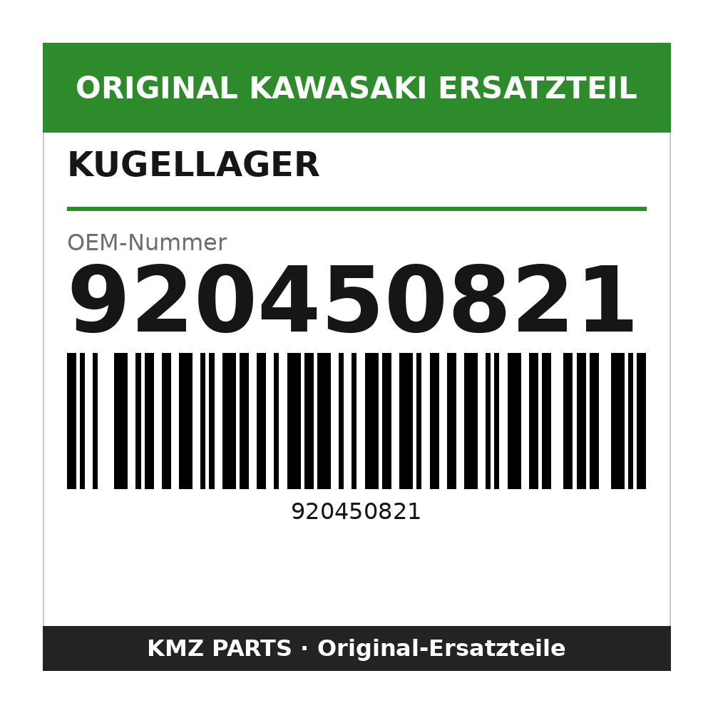 Kawasaki Kugellager 20X47X14 920450821