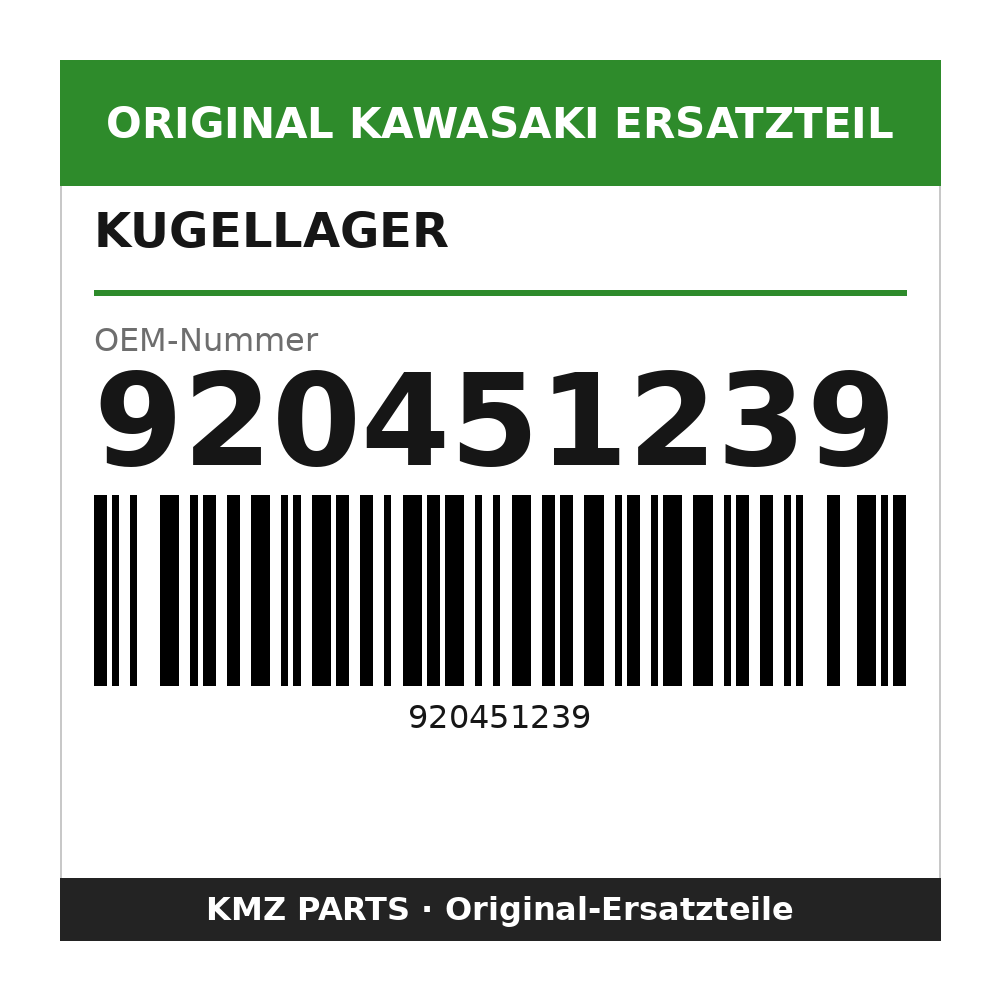Kawasaki Kugellager 6004X8JRLLX2/3A 920451239