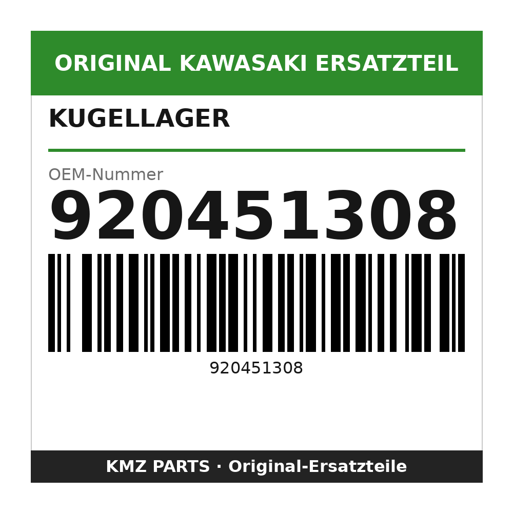 Kawasaki Kugellager 6201ZC3/5C 920451308