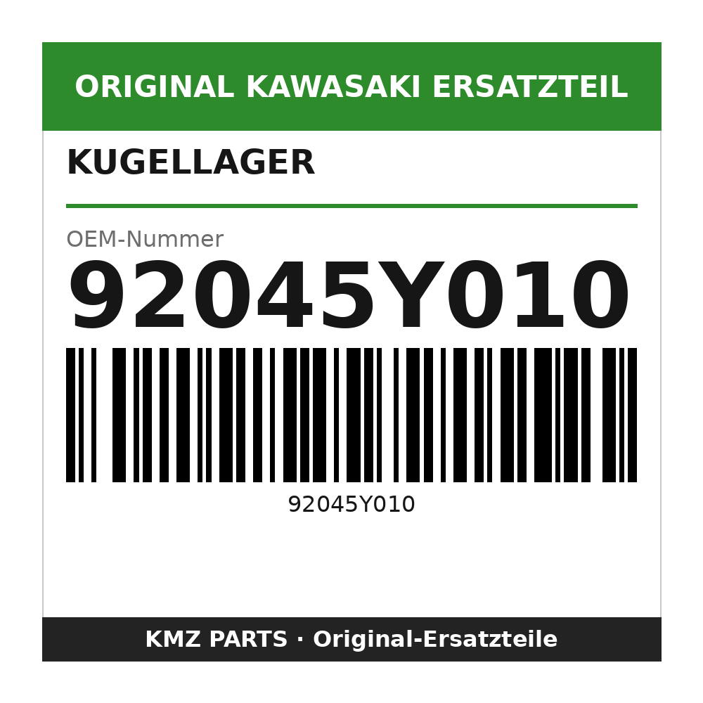 Kawasaki Kugellager 6002 92045Y010